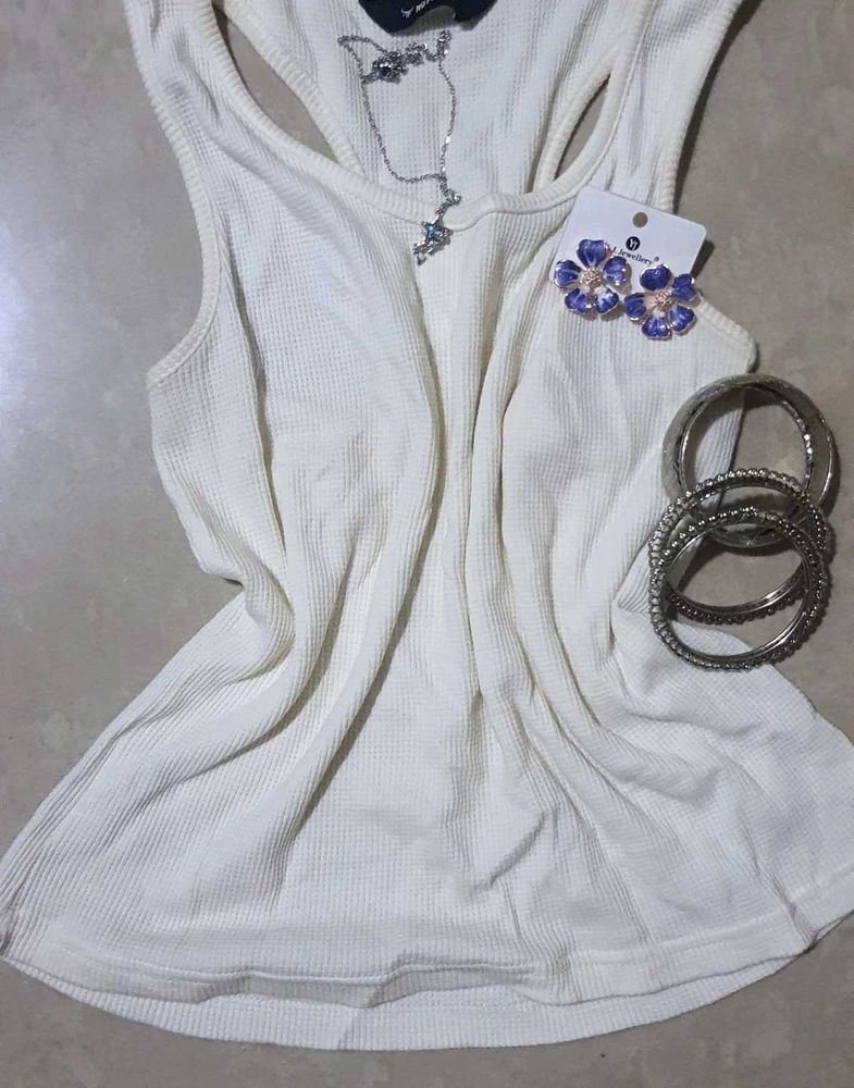 y2k Waffle Knit Tank Top