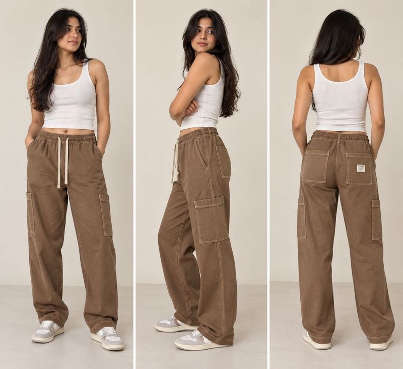 Pull &amp; Bear Brown Cargo Pants Original | Size L