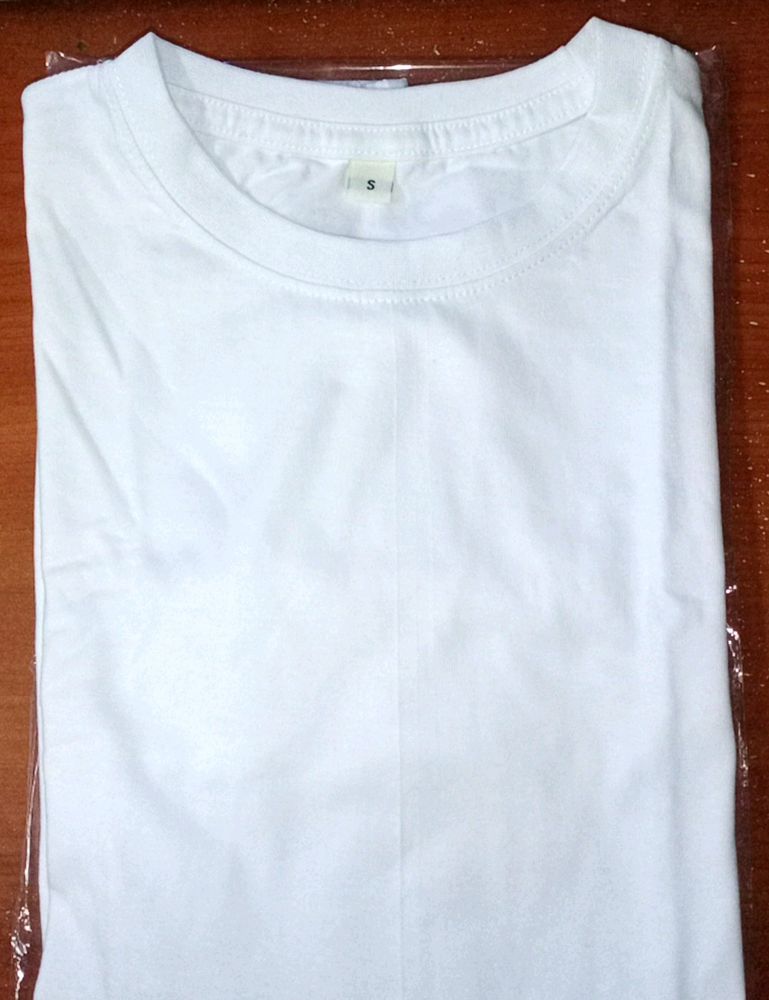Full Sleeve - Men's Premium Cotton White T-shirt