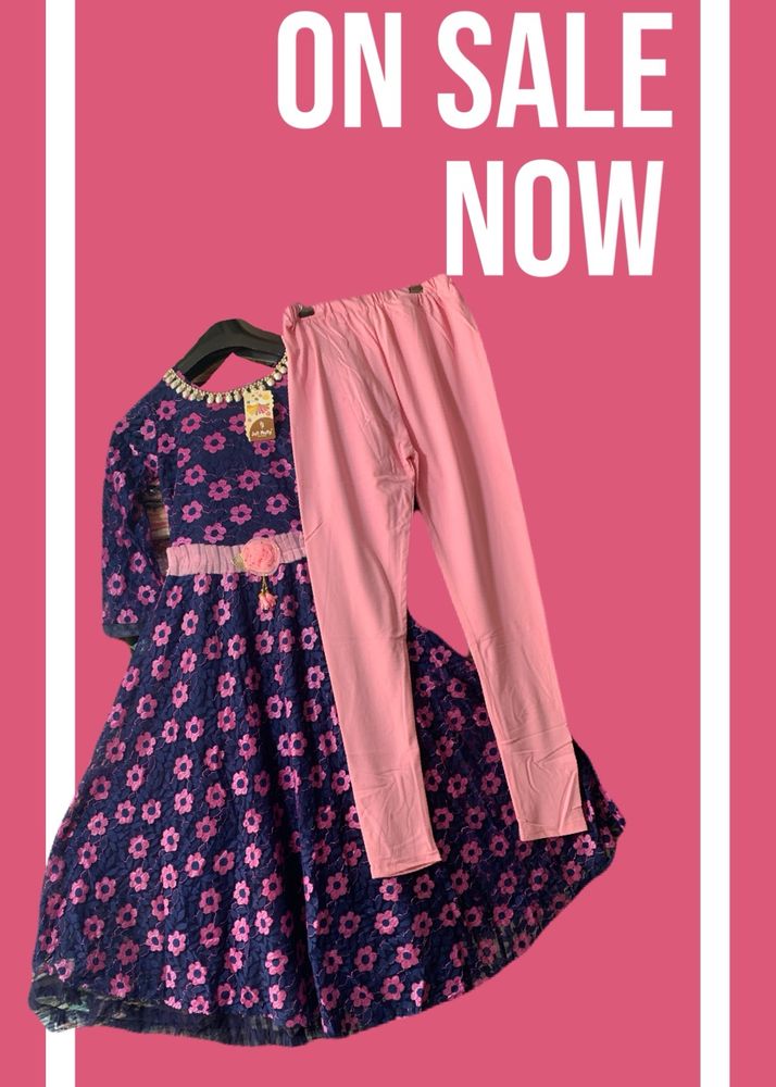 Girls Gown With Lagging