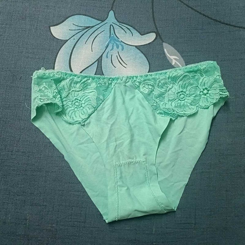 Mint Green Lace Trim Briefs