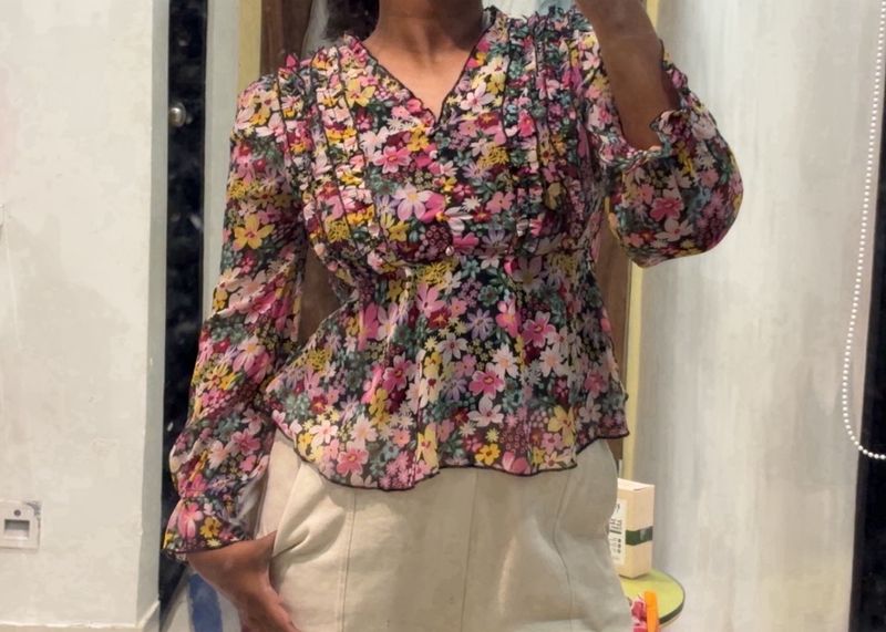 floral casual wear top