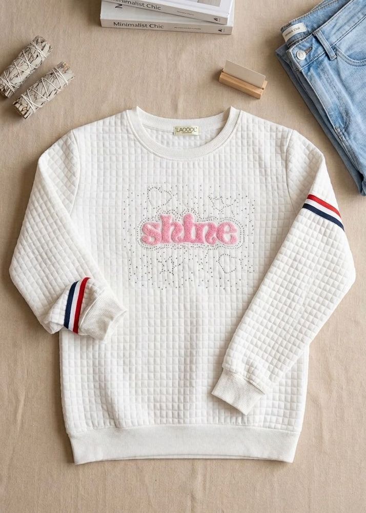 Quilted "Shine" Sweatshirt