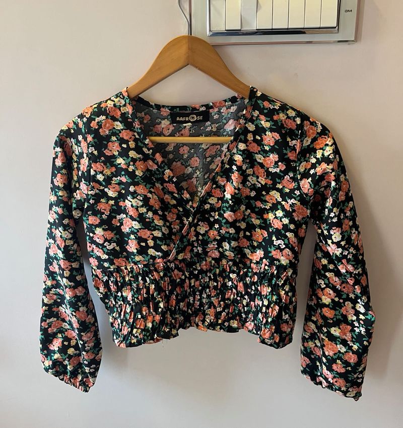 Floral Print Crop Top