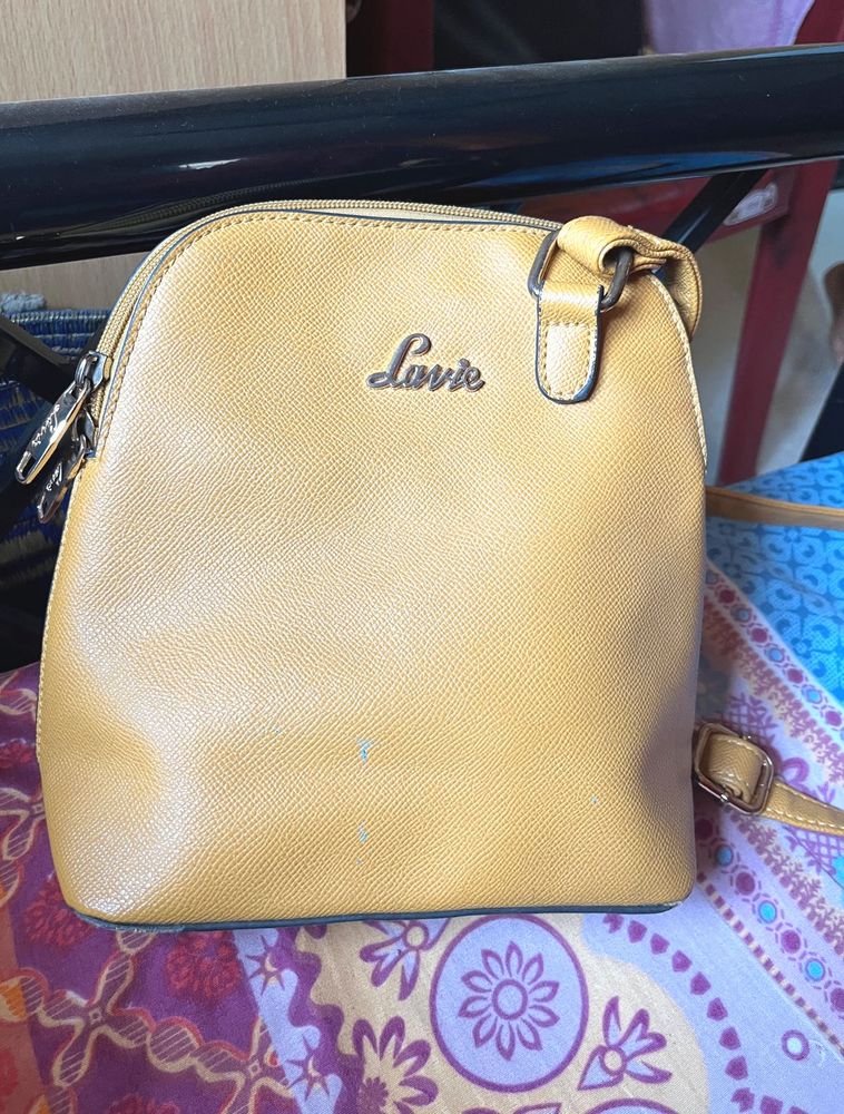 Mustard Colour Lavie Brand Sling Bag