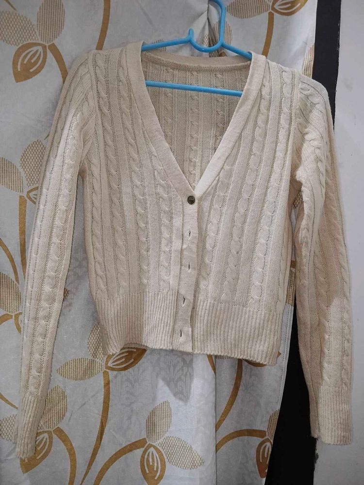 Knit V-Neck Cardigan