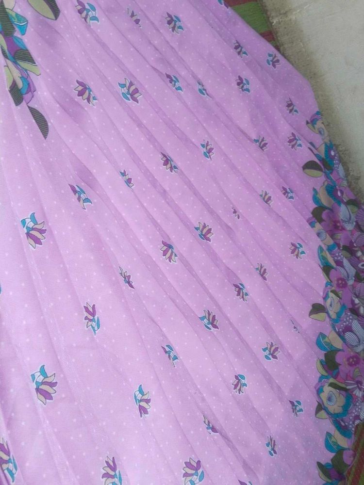 Boho Floral Pleated Skirt