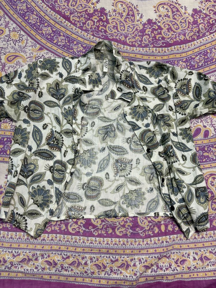 Floral Crop Shirt