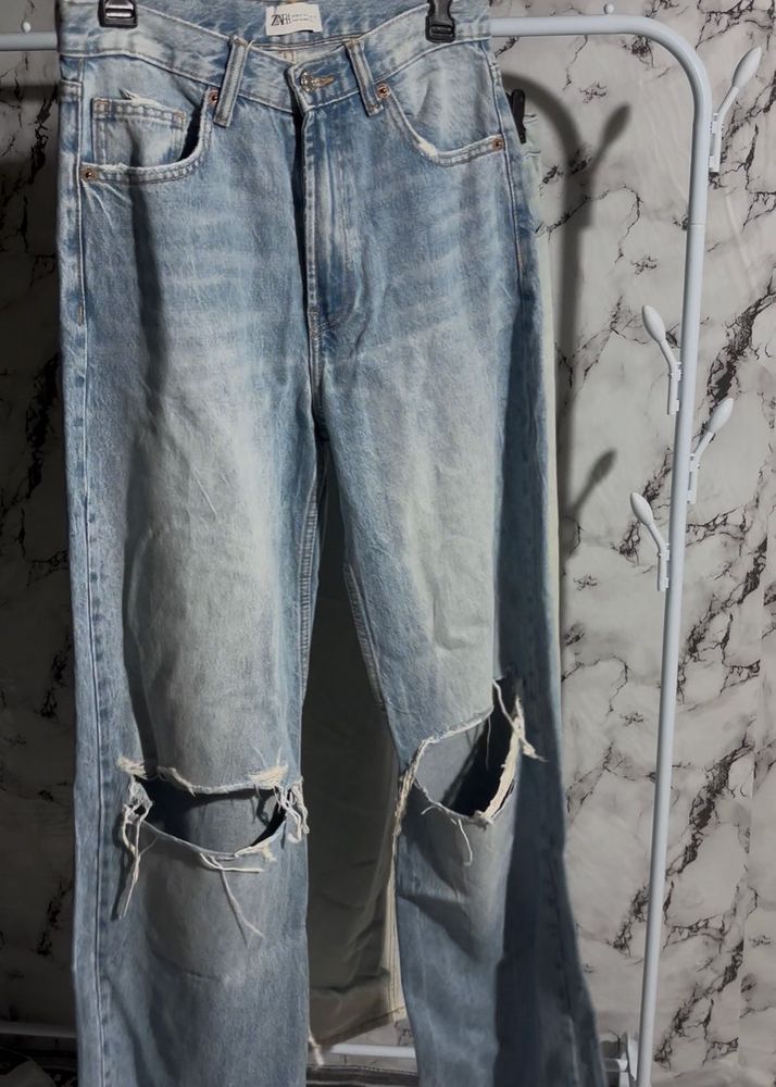 Distressed Light Wash Jeans