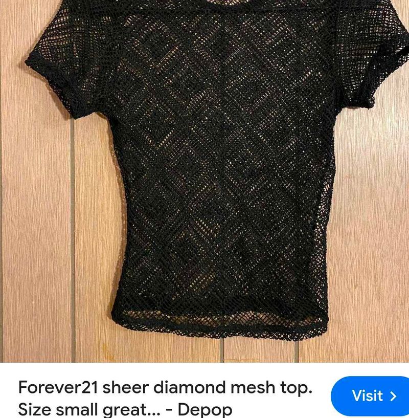 Very Beautiful N Comfortable Sheer Diamnd Mesh Top