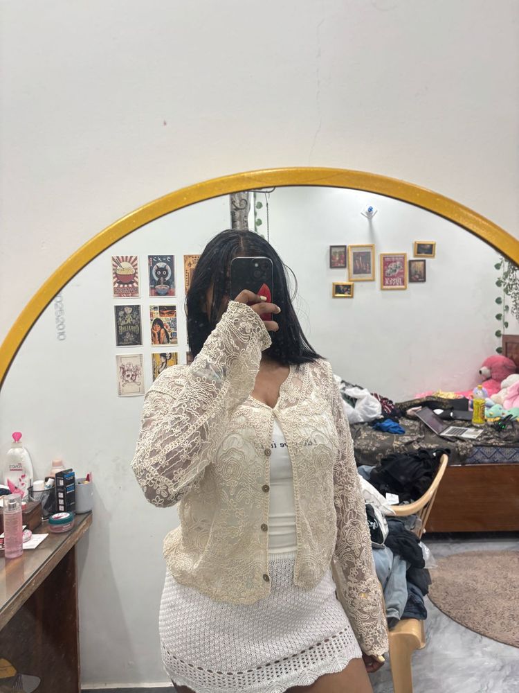 embroidery cardigan