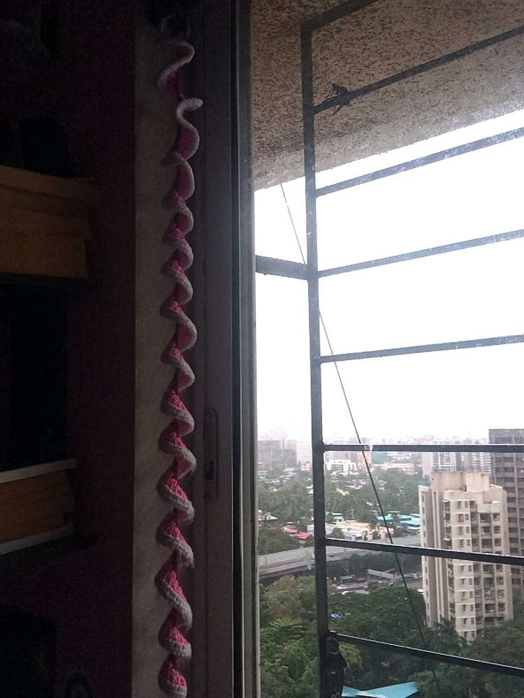 crochet spiral wall hanging decor