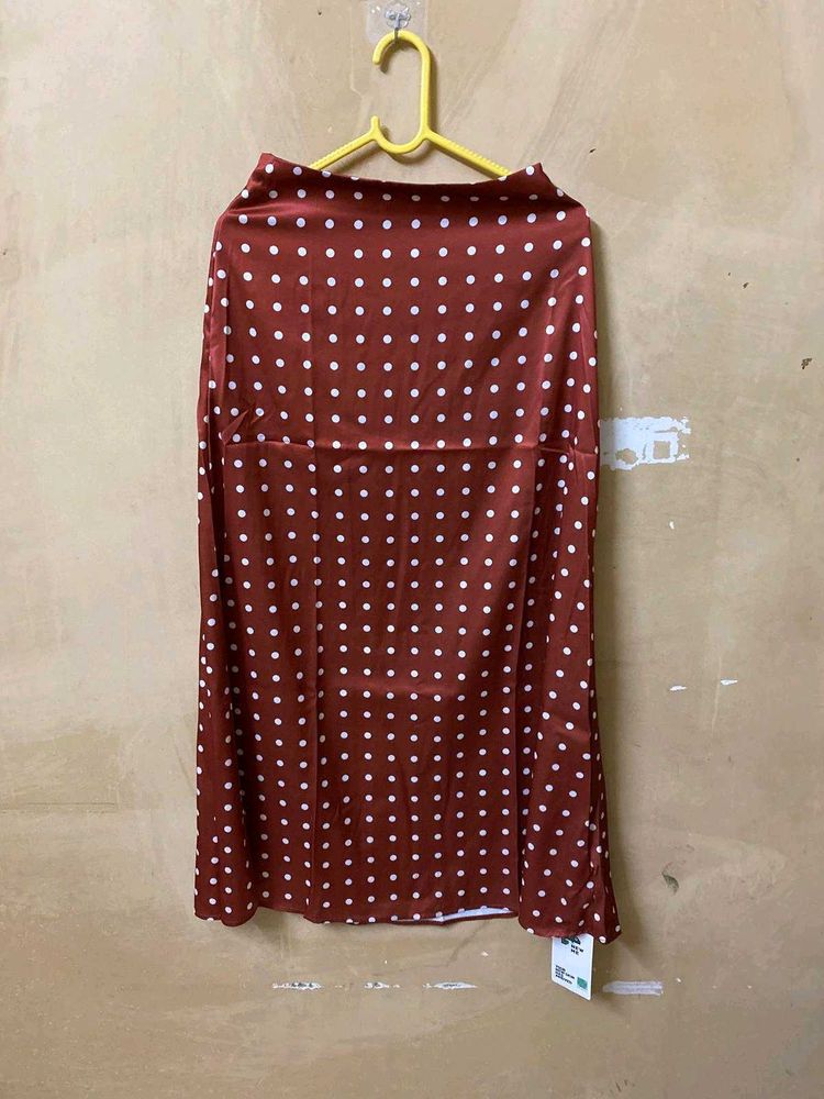 Polka Dot Midi Skirt