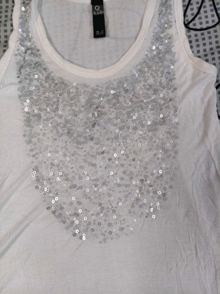Sparkling White Tank Top