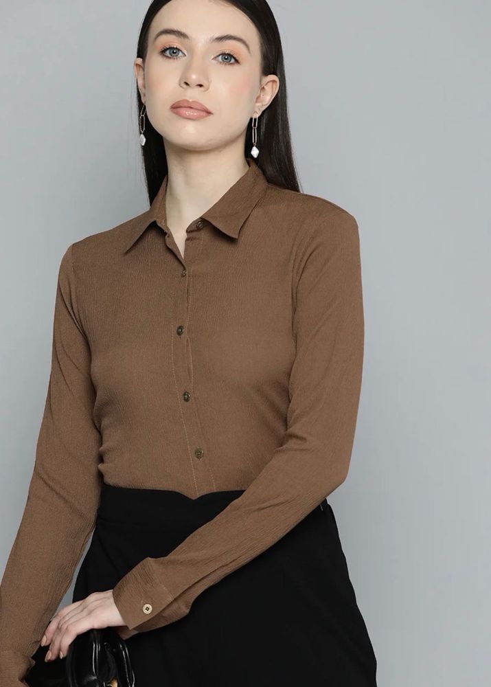 Classic Brown Full Sleeve Shirt