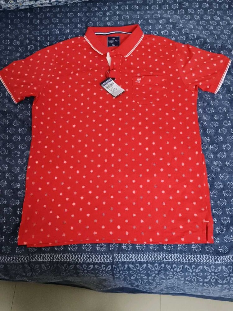 Men's Red Polka Dot Polo Shirt