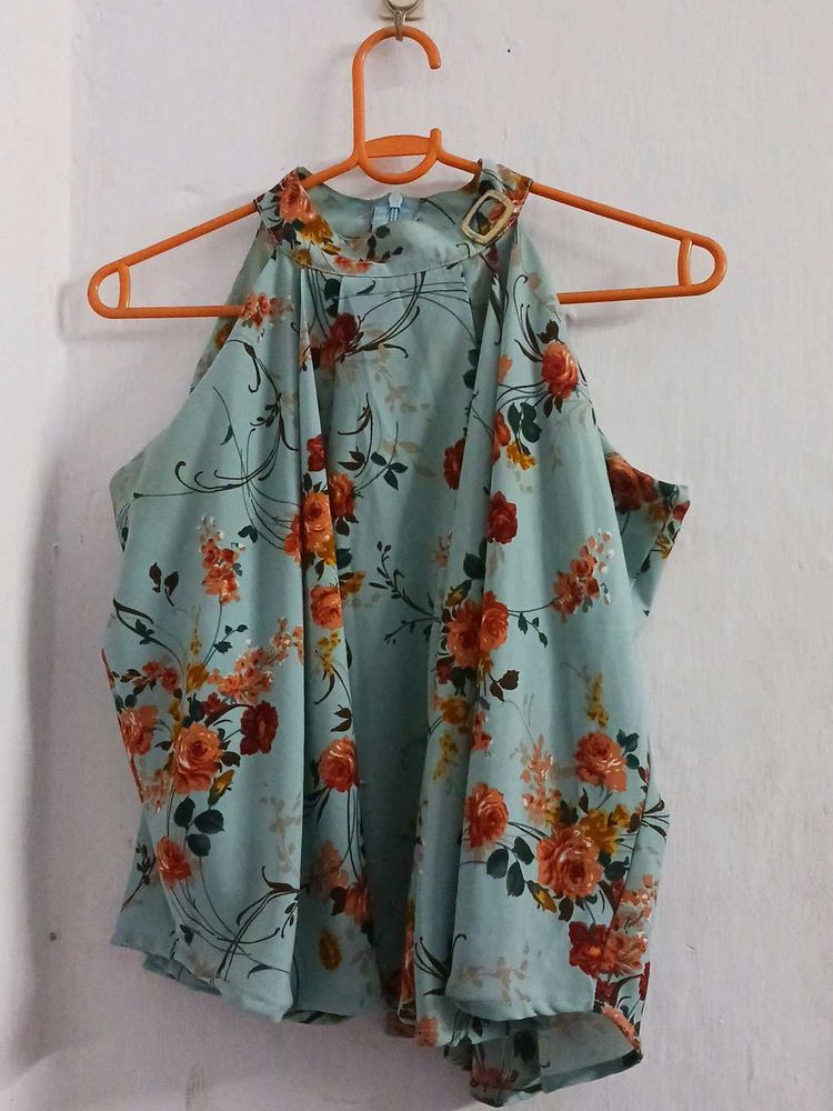 Floral Halter Neck Top