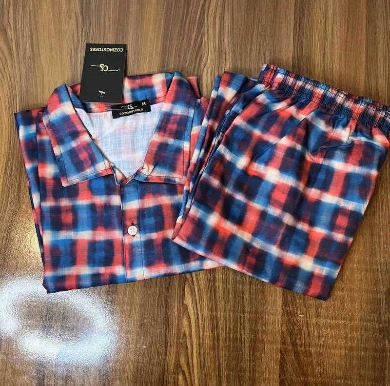 Men Check Printed Co-ord Set