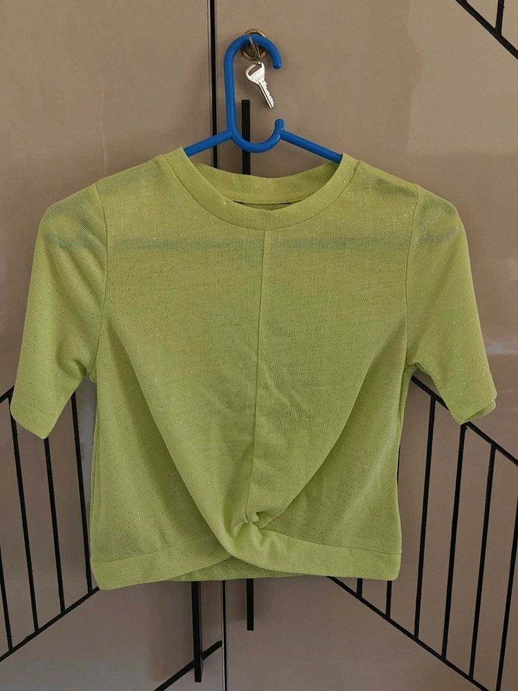 Cute Neon Green Crop Top