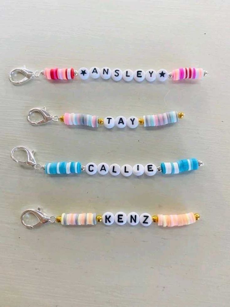 Personalized Beaded Name Keychain/Strap
