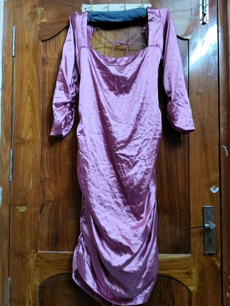 Elegant Purple Midi Dress