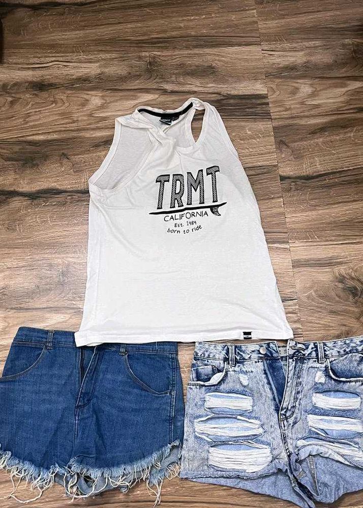 Combo Offer- White TRMT California Tank Top and 2
