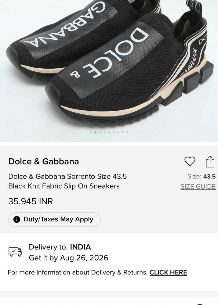 Dolce &amp; Gabbana Black Knit Slip-On Sneakers