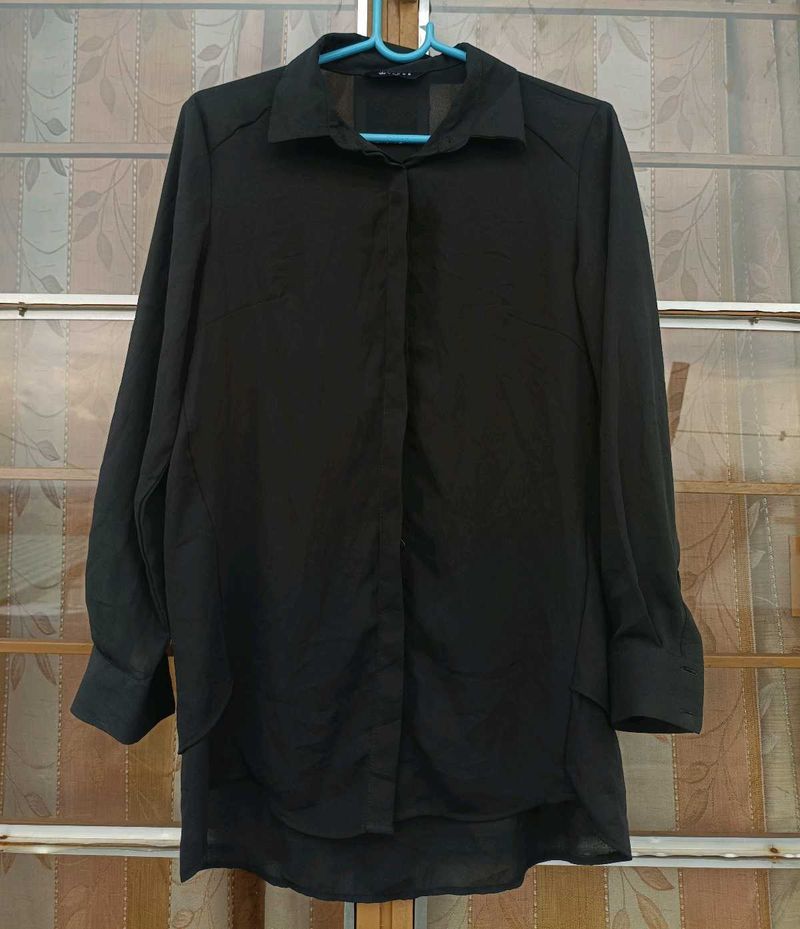 Chic Black Long Sleeve Shirt