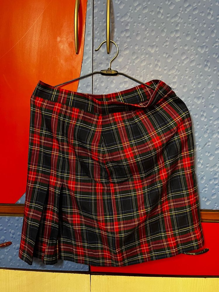 Checked Skirt