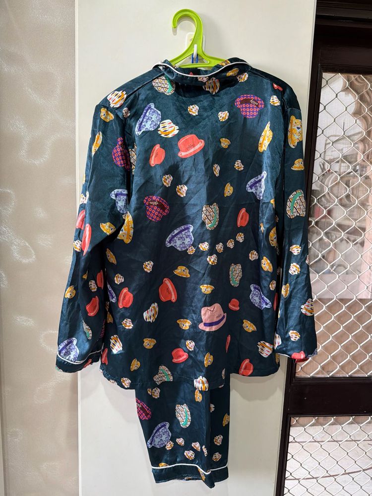 Cute Hat Print Pajama Set