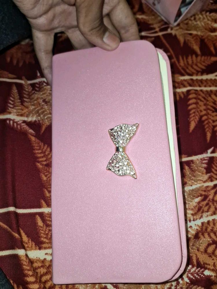 Cute Pink Wallet with Bow