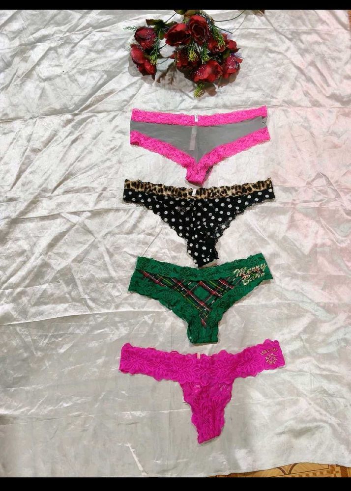 Lace Thong Panties Set