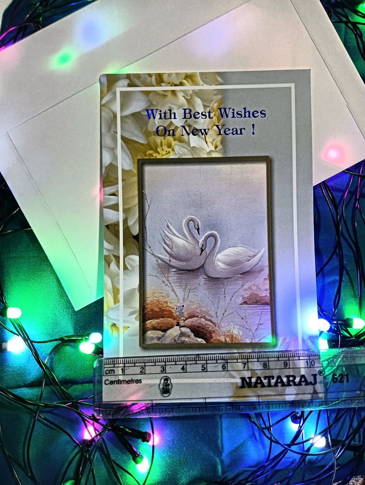 NEW YEAR GREETING CARDWith Cover #newyear Happy N