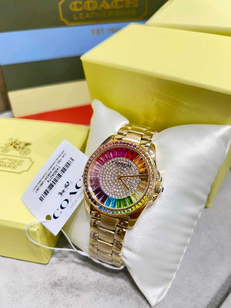 Original Coach Rainbow Diamond Watch For her ❤️