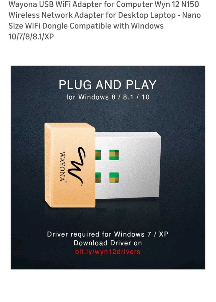 Wayona USB WiFi Adapter