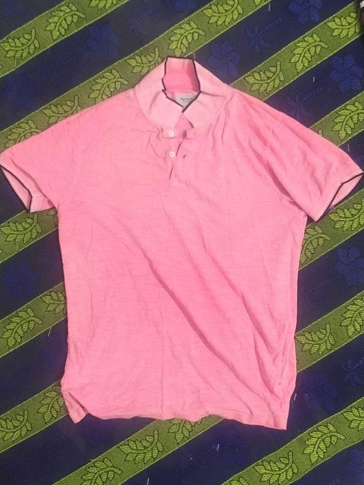 Pink Polo T-Shirt Size M