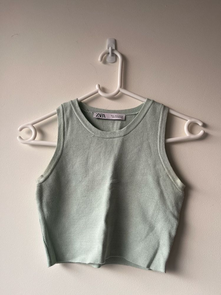 Zara Mint Green Crop Top