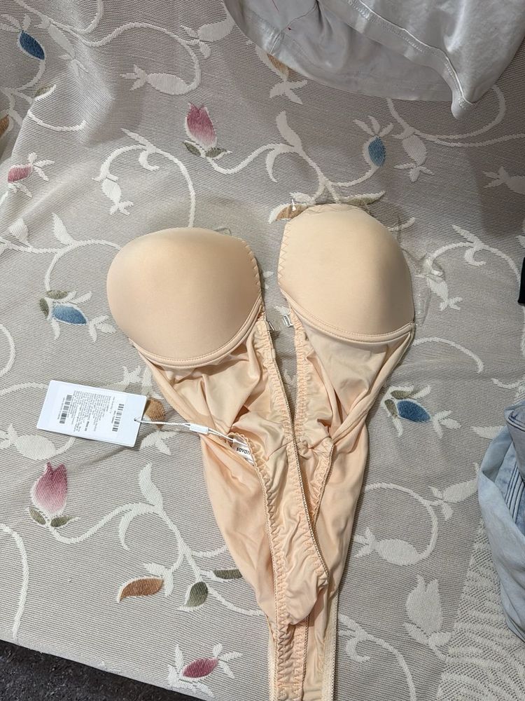 Nude Strapless Bodysuit