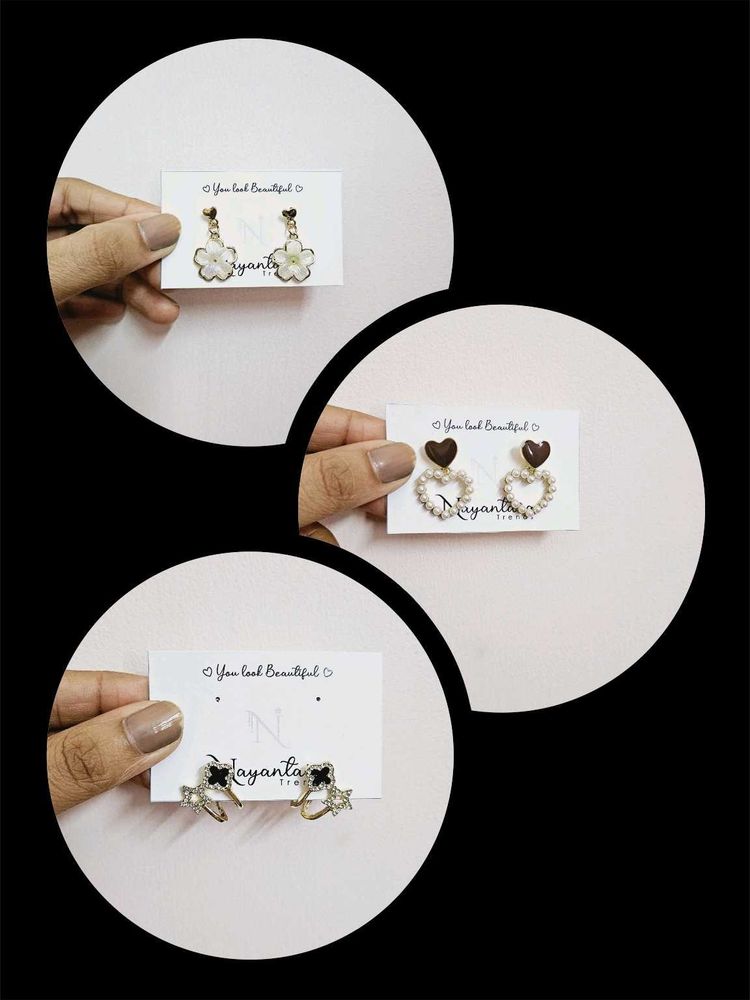 Combo of 3 Korean Earrings