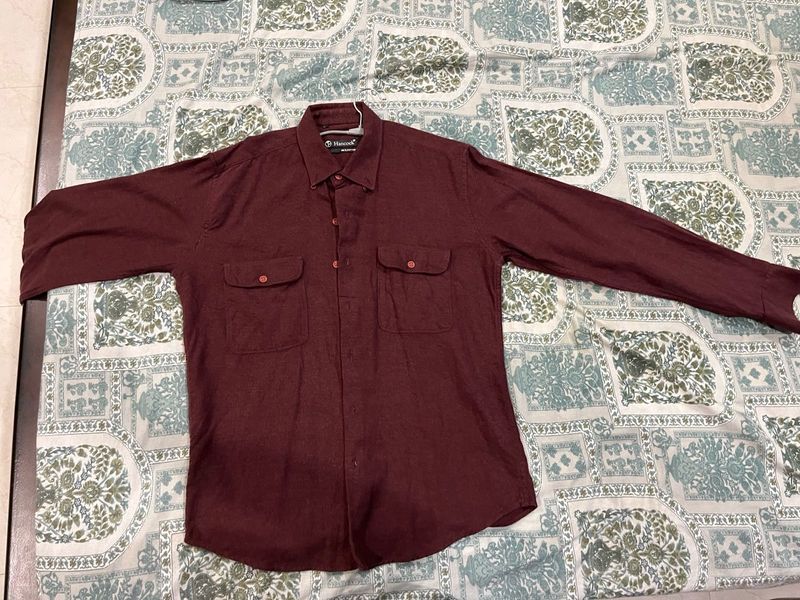 Hancock Burgundy Long Sleeve Shirt