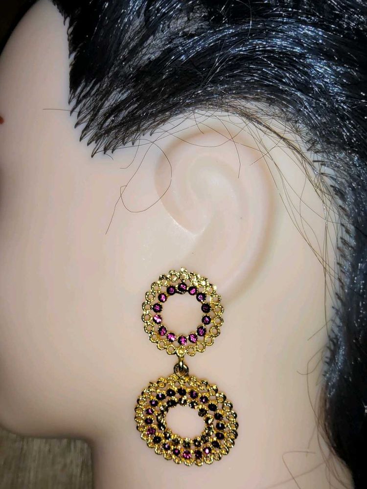 Elegant Purple stone Earrings