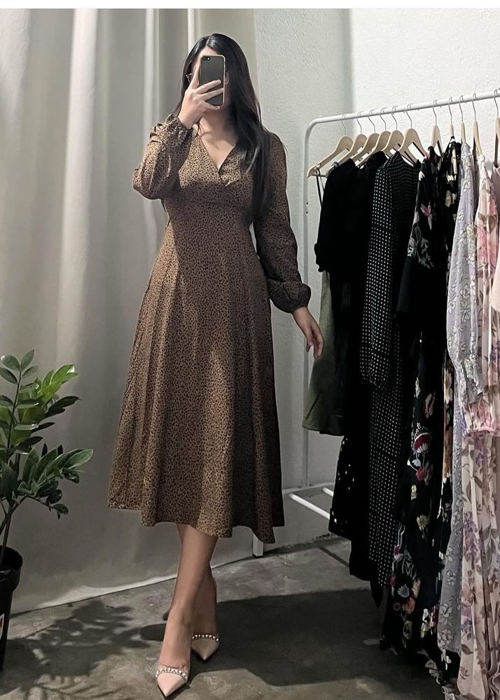 Animal print Midi dress