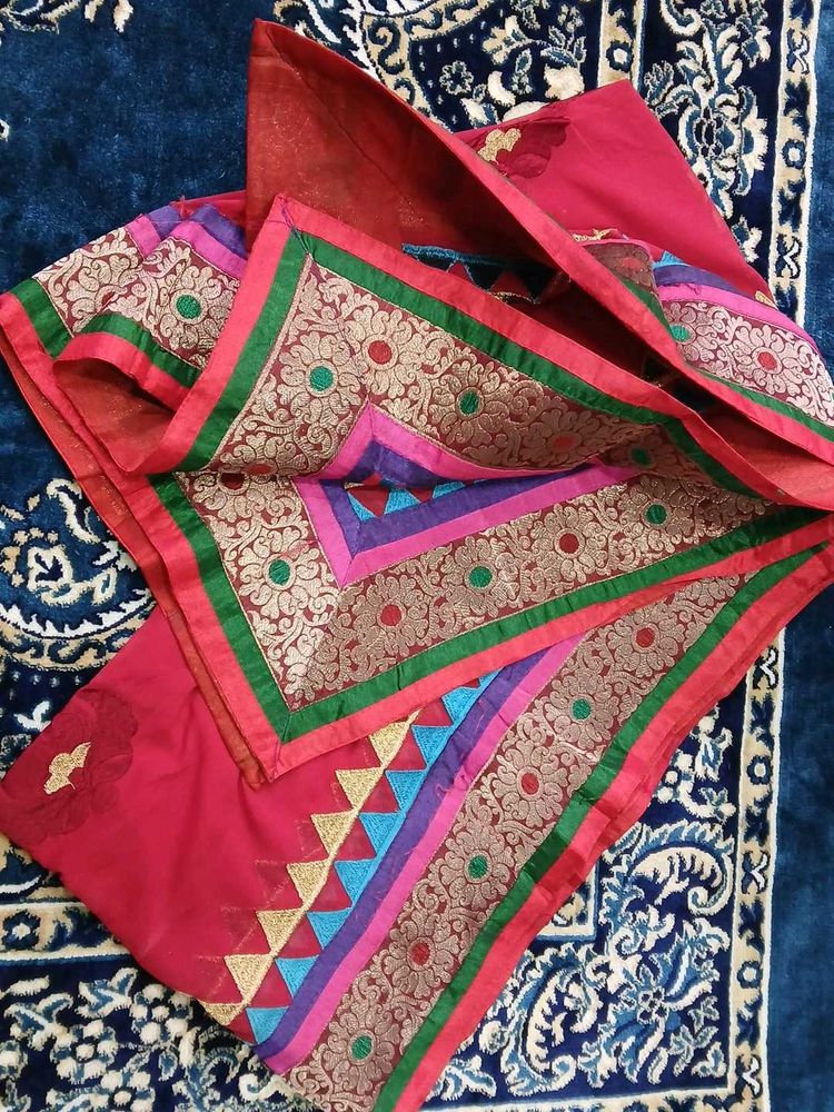 embroidered gorgette dupatta