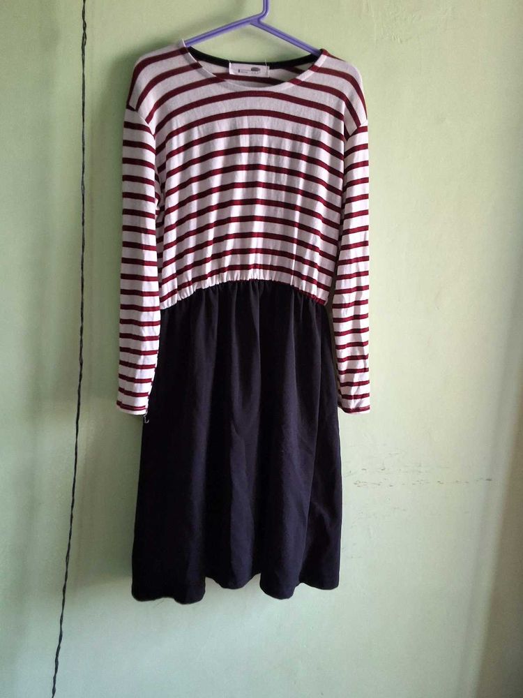 Striped Long Sleeve Dress