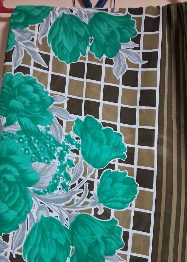 New Olive Chiffon Soft Daily Wear Saree With Blous