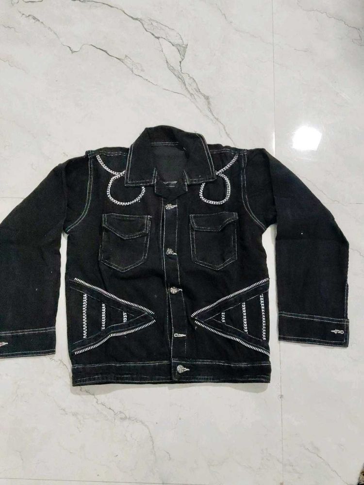 Men's Black Denim Jacket
