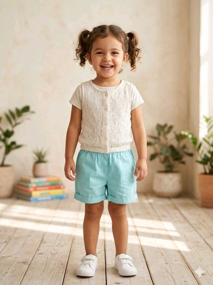 Cute Lace Top &amp; Shorts Set