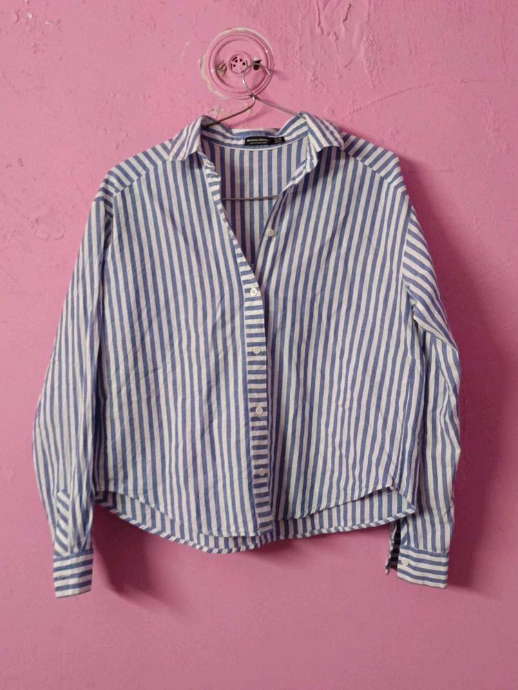 Classic Blue &amp; White Striped Shirt