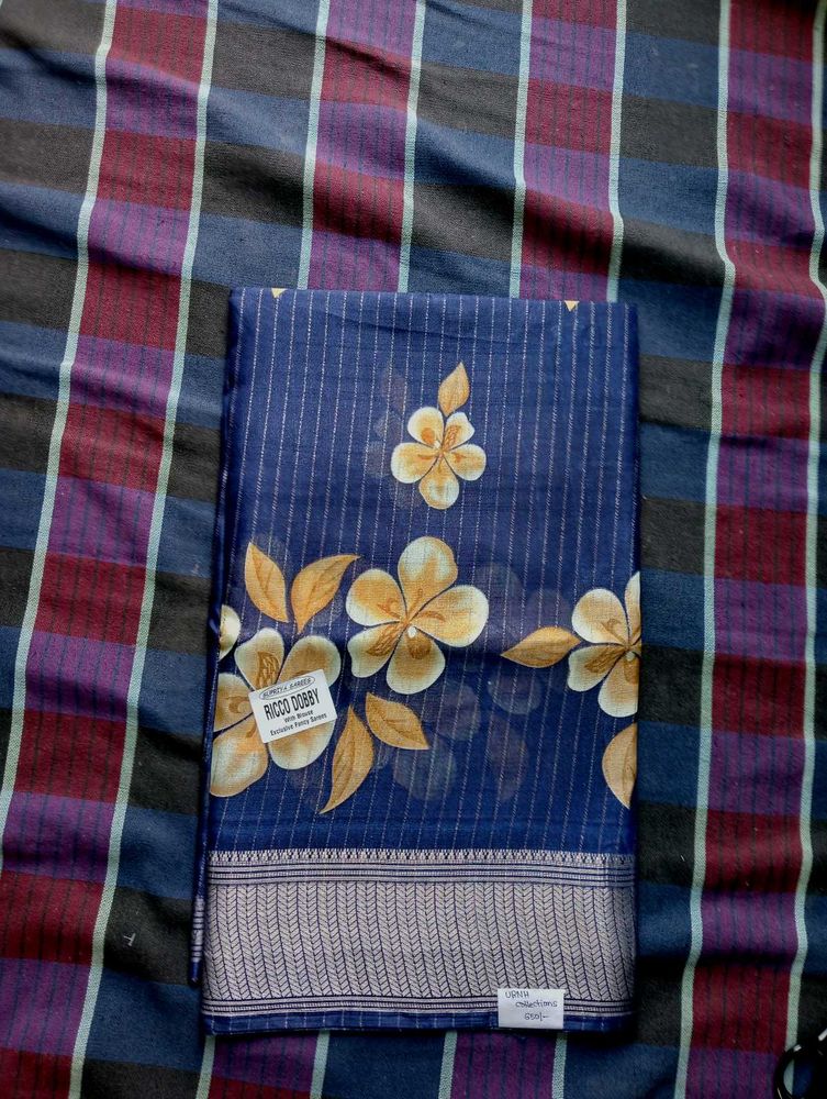 Beautiful Blue Floral Saree