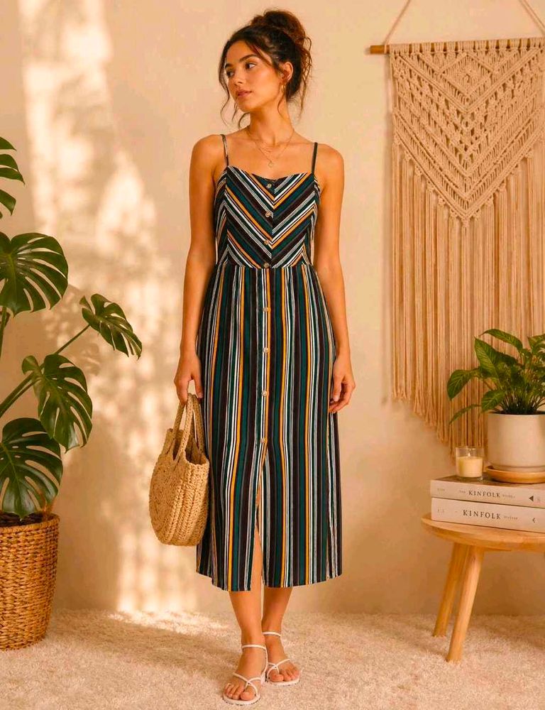 🔥BUY 1, GET 1 FREE 🔥 Striped Midi Dress